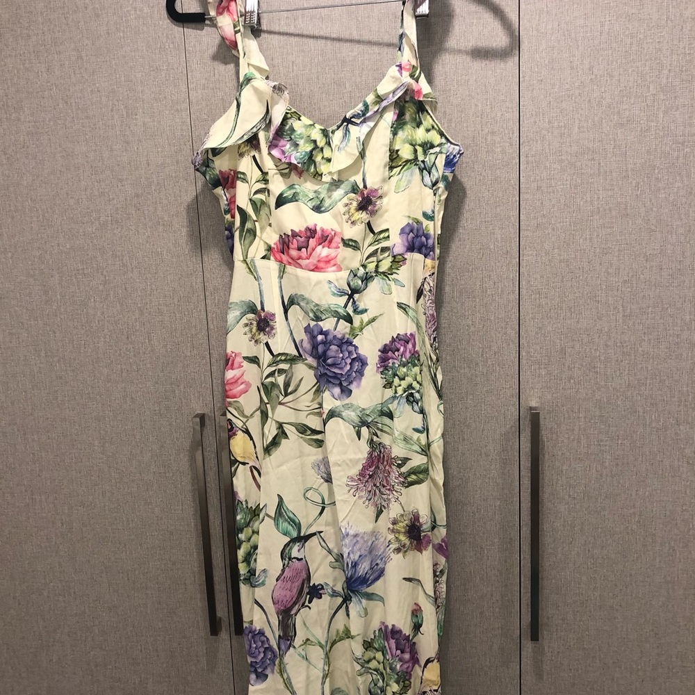 3/4 length floral summer dress
